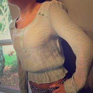 Light Blue Mine Crop Top